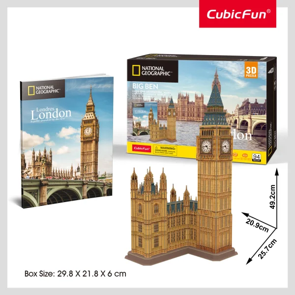 CUBICFUN 3D dėlionė „Big Ben“ thumbnail 3