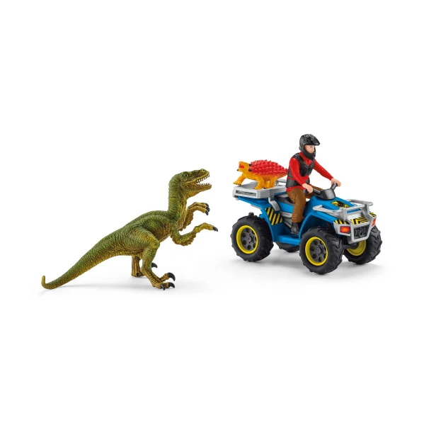  DINOSAURS Pabėgimas nuo velociraptoriaus keturračiu