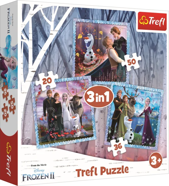 TREFL  3 dėlionių rinkinys „Ledo šalis 2“