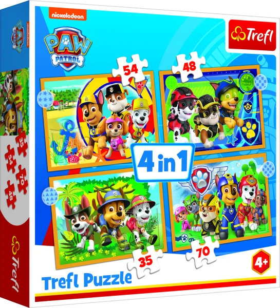 TREFL  4 dėlionių rinkinys „Šuniukas-patrulis“
