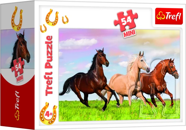 TREFL Mini dėlionė „Arkliai“, 54 det.