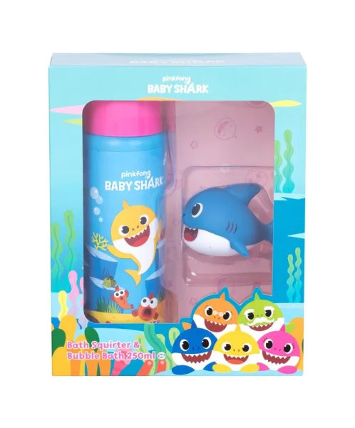 Baby Shark vonios rinkinys, vonios putos 250 ml + vonios žaislas