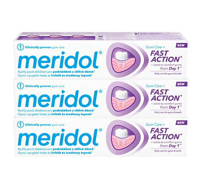 Meridol Fast Action Toothpaste 3 x