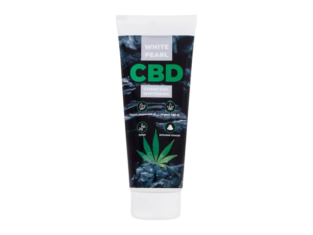 White Pearl CBD Charcoal Whitening Toothpaste