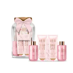 Grace Cole Gift set of care in a glass jar Peony, Peach & Raspberry 5 pcs thumbnail 1