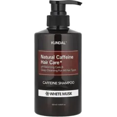 KUNDAL Natural Caffeine Hair Care+ White Musk Anti-Hair Loss Shampoo (Caffeine Shampoo) - 500 ml thumbnail 2