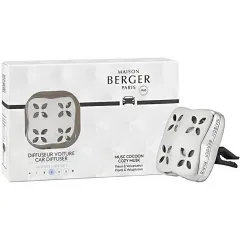 Maison Berger Paris Gift set car diffuser Cosy Silver + refill Cozy Musk