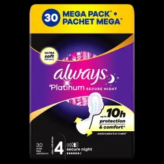 Always Platinum Ultra Secure Night Mega sanitary pads 30 pcs thumbnail 8