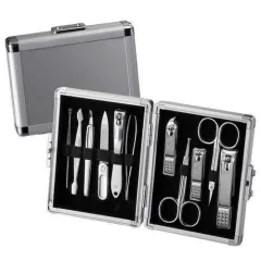 Three Seven Manicure set Silver case - 11 tools thumbnail 1