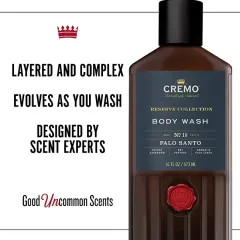 Cremo Reserve Collection Palo Santo Shower Gel (Body Wash) 473 ml thumbnail 2