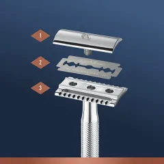 Gillette King c. double edge safety razor thumbnail 5