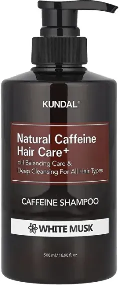 KUNDAL Natural Caffeine Hair Care+ White Musk Anti-Hair Loss Shampoo (Caffeine Shampoo) - 500 ml thumbnail 1