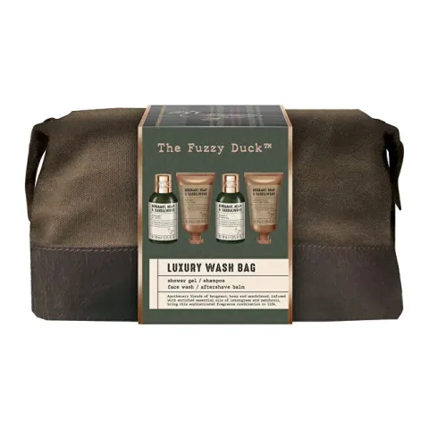 Gift set in a cosmetic bag Bergamot, Hemp &amp; Sandalwood 4 pcs