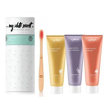 Fruit paste + toothbrush set