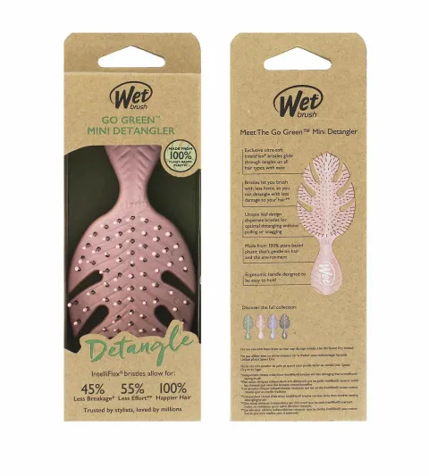 hairbrush Pink Go Green Mini Detangler