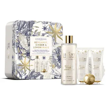 Body care gift set in a tin box Bergamot, Ginger &amp; Lemongrass 5 pcs