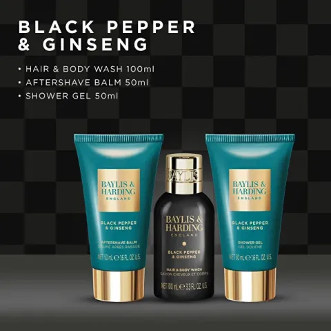 Black Pepper &amp; Ginseng Mini Body Care Gift Set 3 pcs