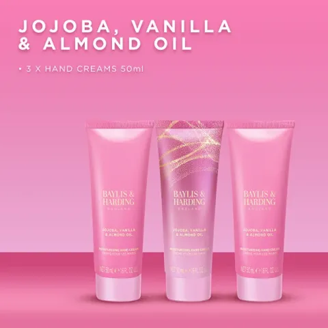 Jojoba, Vanilla &amp; Almond Oil Hand Cream Gift Set 3 pcs