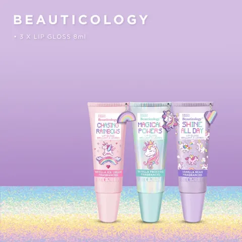 Unicorn Lip Gloss Gift Set 3 pcs