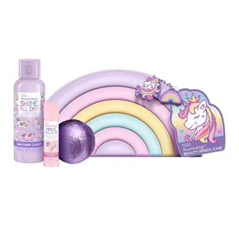 Unicorn 3-piece body care gift set in a case