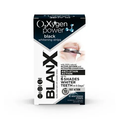 Teeth whitening strips Oxygen Power Black Whitening Strips 10 pcs