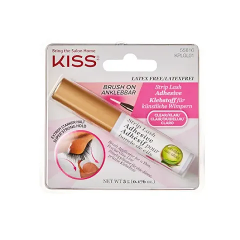 Kiss Strip Lash Adhesive Clear - Transparent eyelash glue transparent Dirbtinės blakstienos
