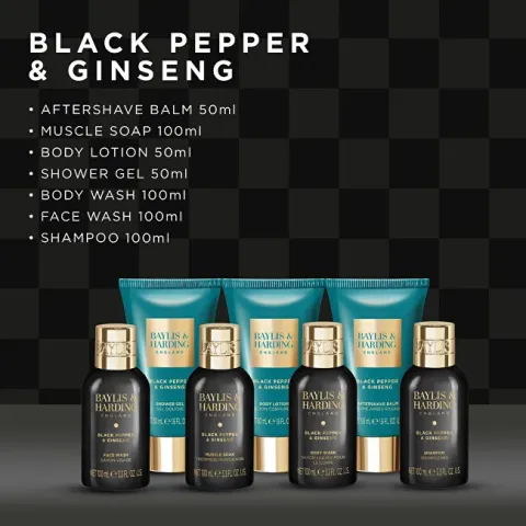 Black Pepper &amp; Ginseng Body Care Gift Set 7 pcs