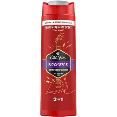 Shower gel for men Tomorrowland Rockstar 3 in 1 (Body-Hair-Face Wash) - 400 ml