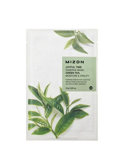 Joyful Time (Essence Mask Green Tea) Face Mask with Green Tea for Hydration and Vitality