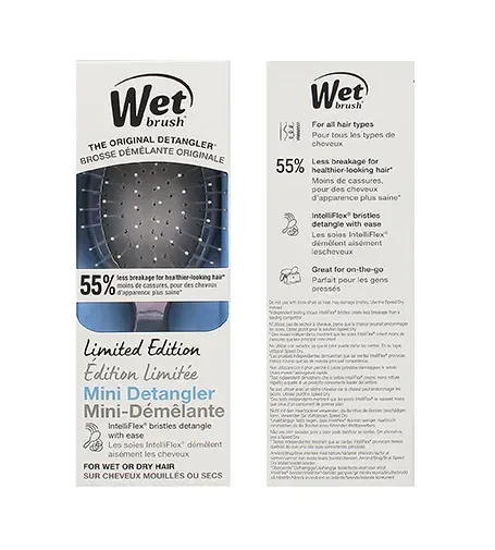 hairbrush Chrome Holographic Mini Detangler