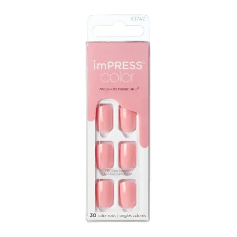 Kiss Self-adhesive nails imPRESS Color Pretty Pink 30 pcs